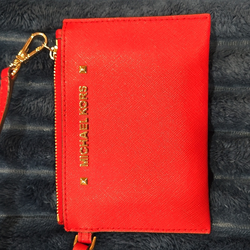 Red Michael Kors Wristlet